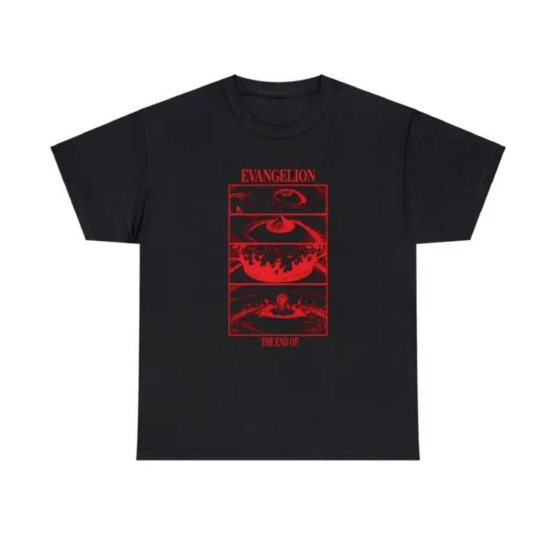 End Eva Neon Genesis Evangelion Manga Anime Vintage - Adult & Kids T-Shirts, Sweatshirts & Hoodies apparel design preview 1