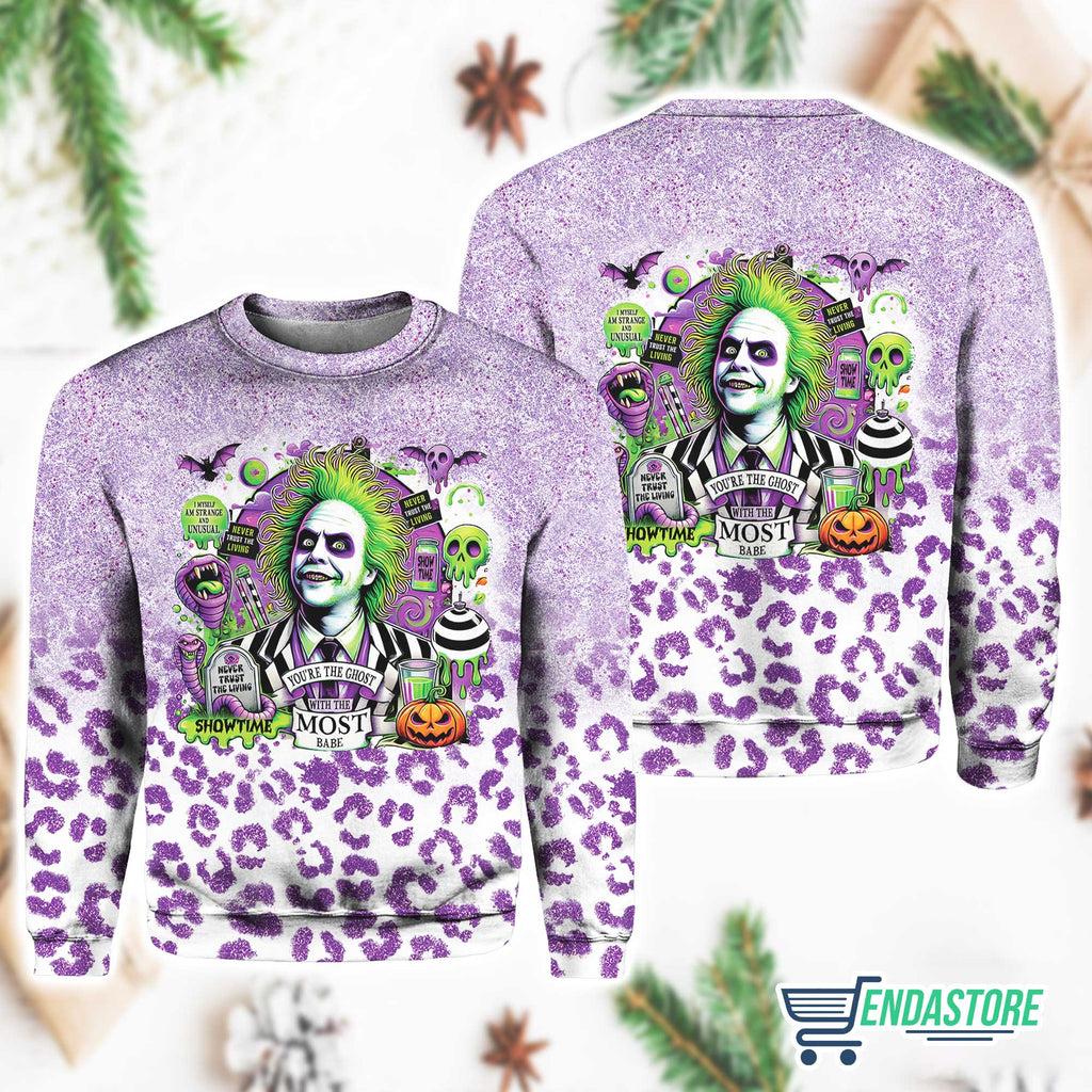 Beetlejuice You Are The Ghost With The Most Babe Halloween Sweatshirt 3D Sweater - Gift Idea product image 2