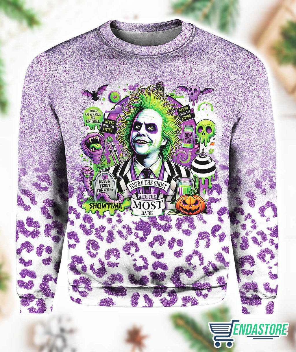 Beetlejuice You Are The Ghost With The Most Babe Halloween Sweatshirt 3D Sweater - Gift Idea product image 3