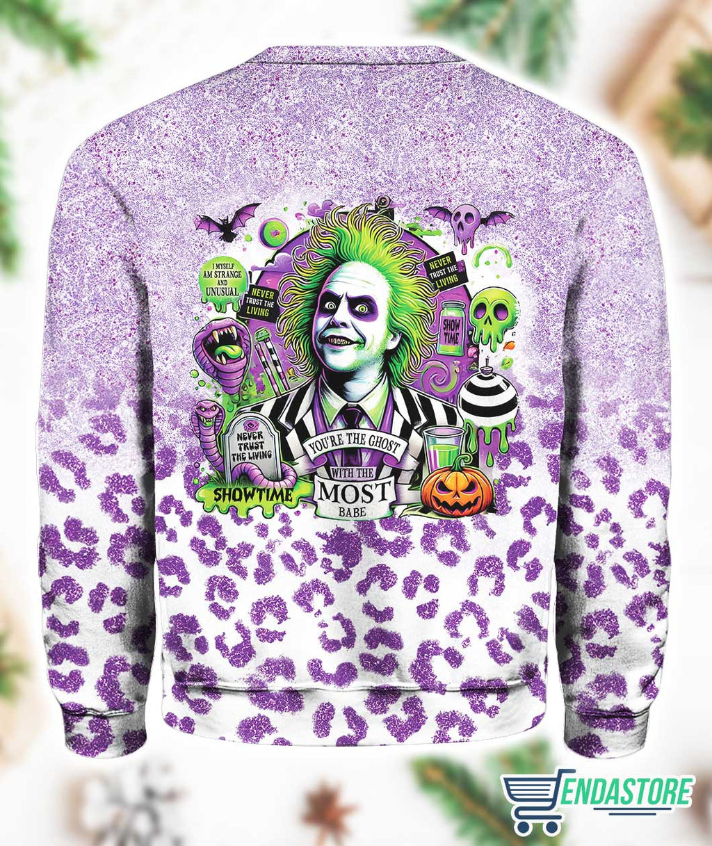 Beetlejuice You Are The Ghost With The Most Babe Halloween Sweatshirt 3D Sweater - Gift Idea product image 4