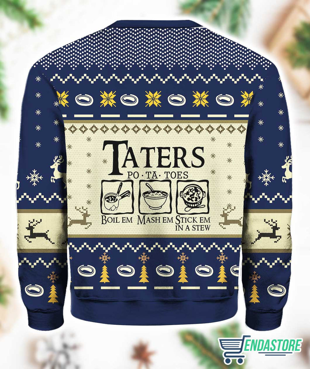 Taters Po Ta Toes Boil Em Mash Em Stick Em In A Stew 3D Ugly Christmas Sweater - Holiday Gift product image 4