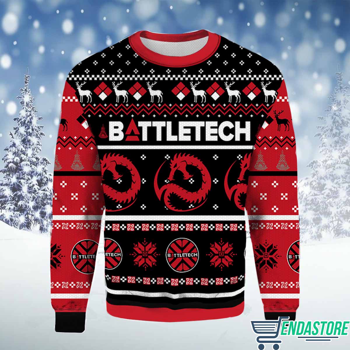 Draconis Battletech 3D Ugly Christmas Sweater - Holiday Gift product image