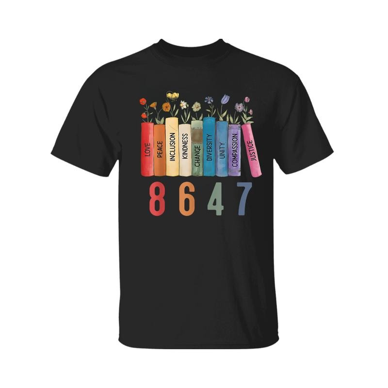Equal Rights Book Flower 8647 Trump Feminist Cotton - Adult & Kids T-Shirts, Sweatshirts & Hoodies apparel design preview 1