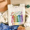 Equal Rights Book Flower Social Justice Equality - Adult & Kids T-Shirts, Sweatshirts & Hoodies apparel design preview 1