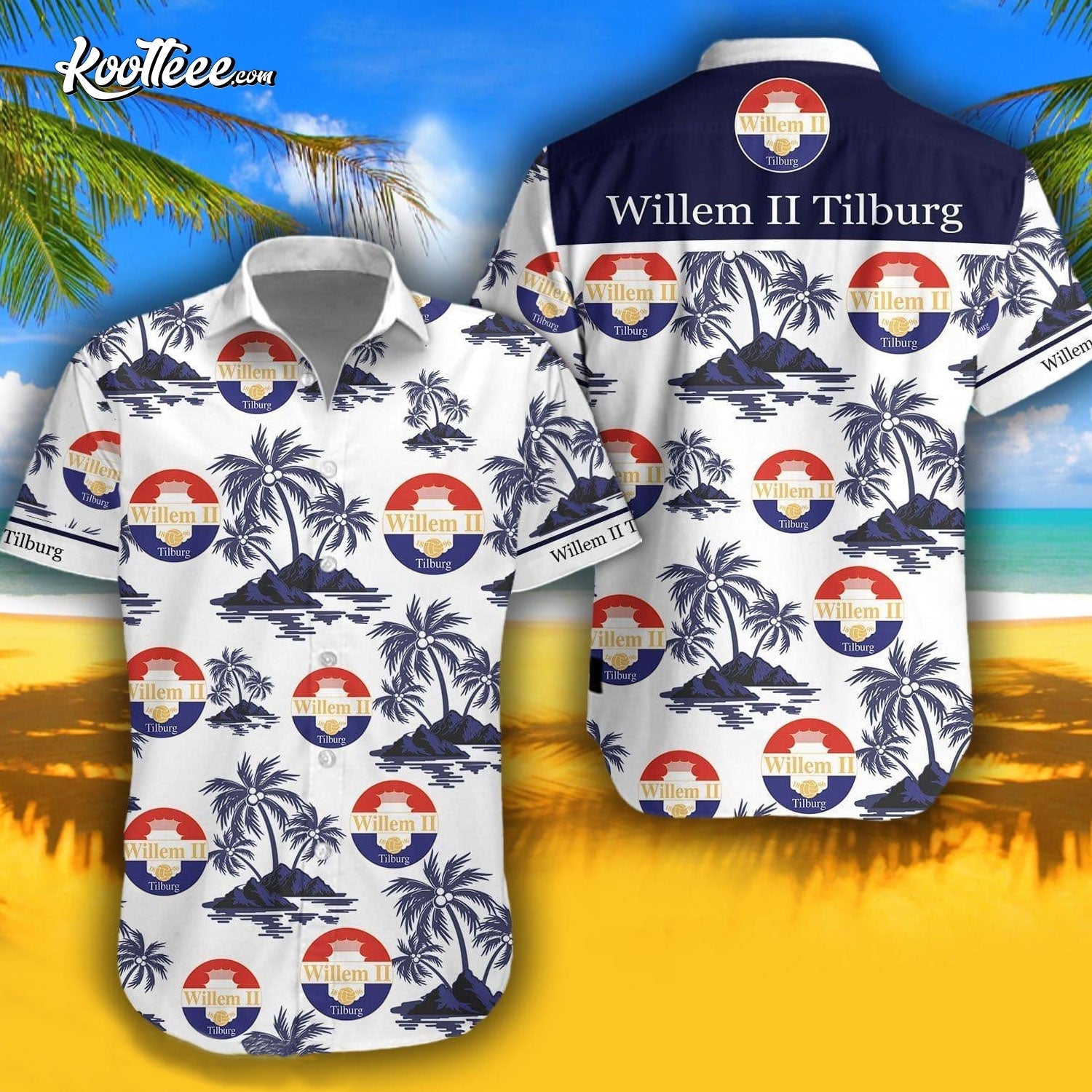 Eredivisie Willem II Tilburg Aloha Hawaiian - Adult & Kids T-Shirts, Sweatshirts & Hoodies apparel design preview 1