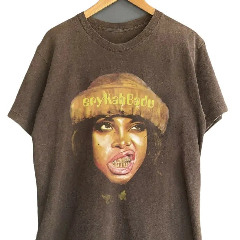 Erykah 90s Music Rock Fans Tour Badu Concert Classic - Adult & Kids T-Shirts, Sweatshirts & Hoodies apparel design preview 1