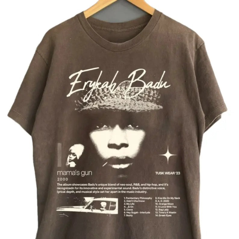 Erykah Badu Music Album Tour Top Cotton Fabric - Adult & Kids T-Shirts, Sweatshirts & Hoodies apparel design preview 1