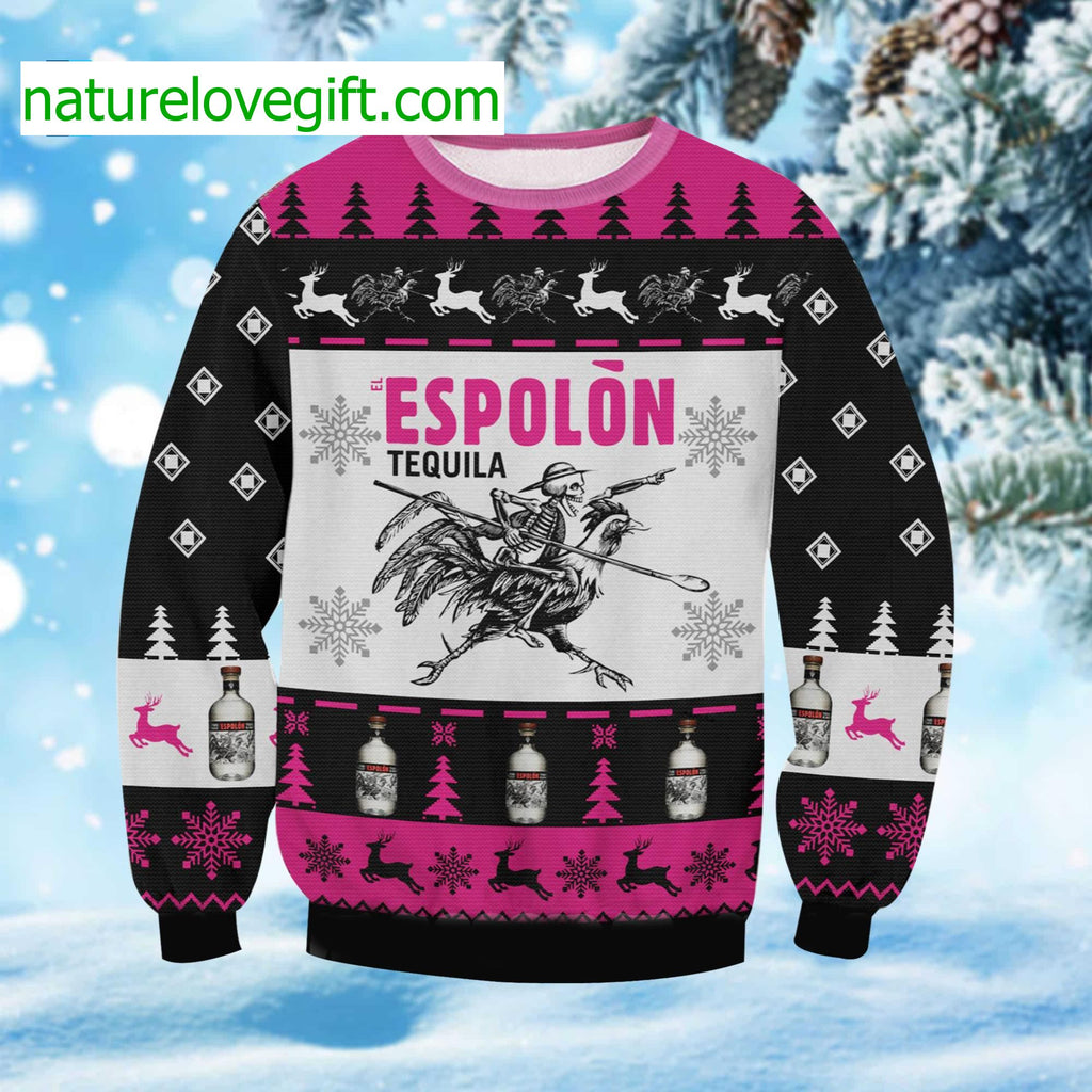Espolon Tequila Ugly Christmas Sweater - Holiday Gift product image