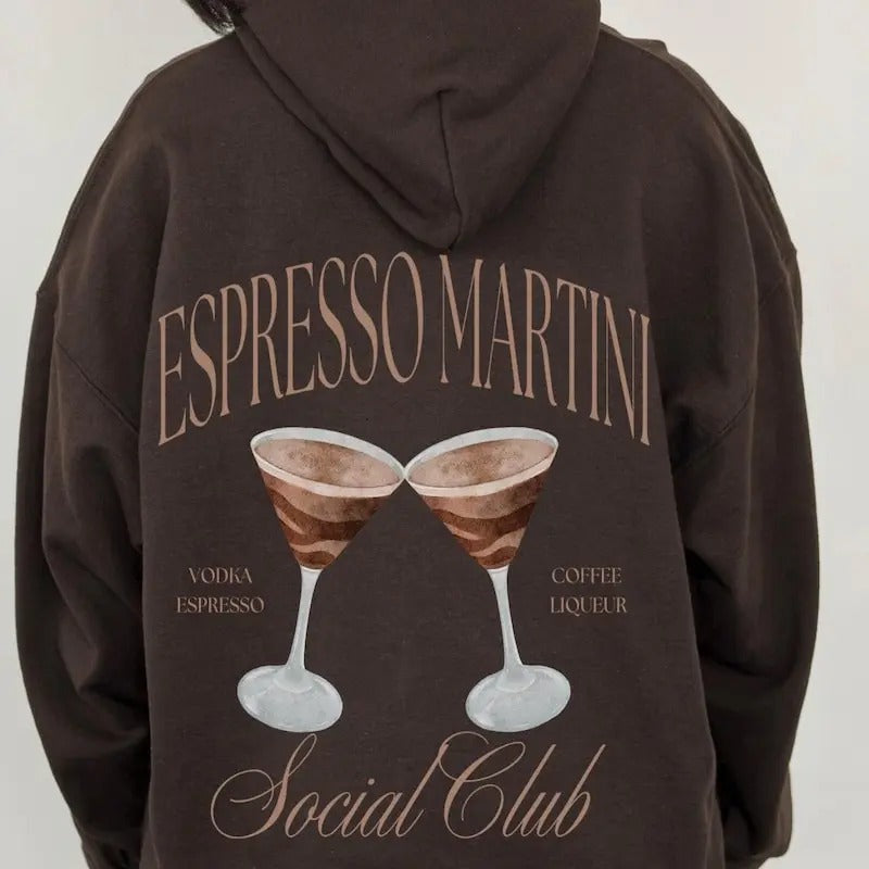 Espresso Martini Cocktail Social Club Brown Forest - Adult & Kids T-Shirts, Sweatshirts & Hoodies apparel design preview 1