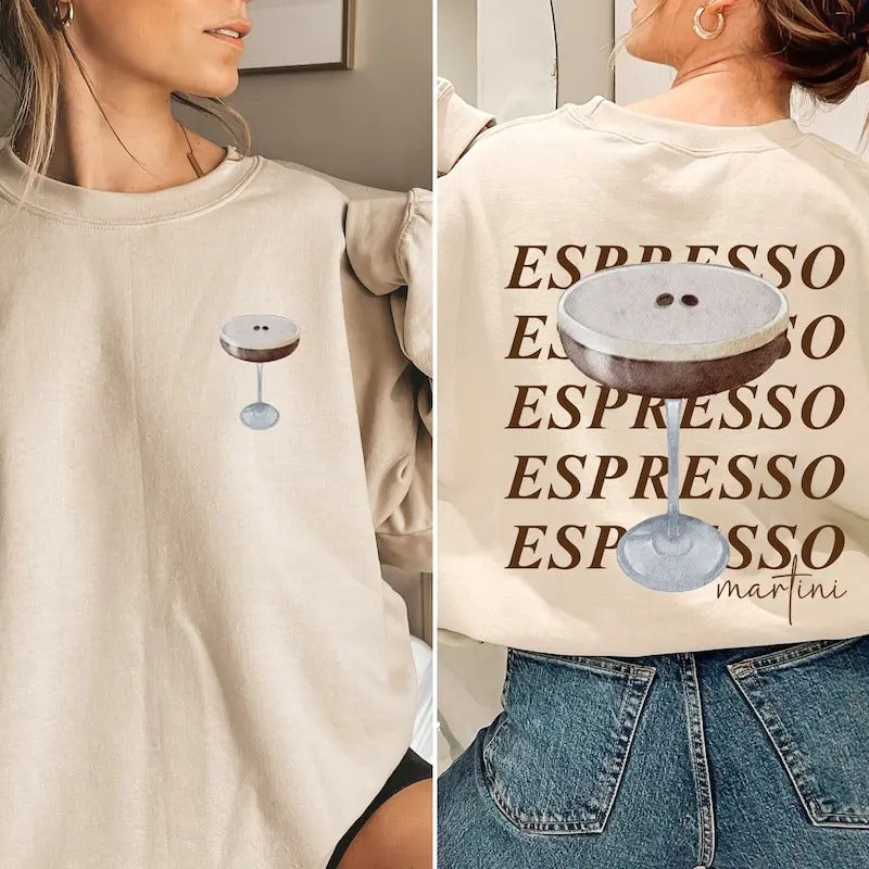 Espresso Martini Retro Cocktail Club Signature Social - Adult & Kids T-Shirts, Sweatshirts & Hoodies apparel design preview 1