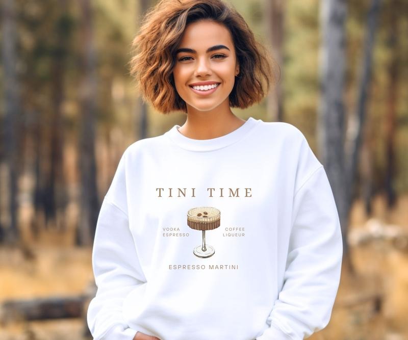 Espresso Martini Tini Time - Adult & Kids T-Shirts, Sweatshirts & Hoodies apparel design preview 1