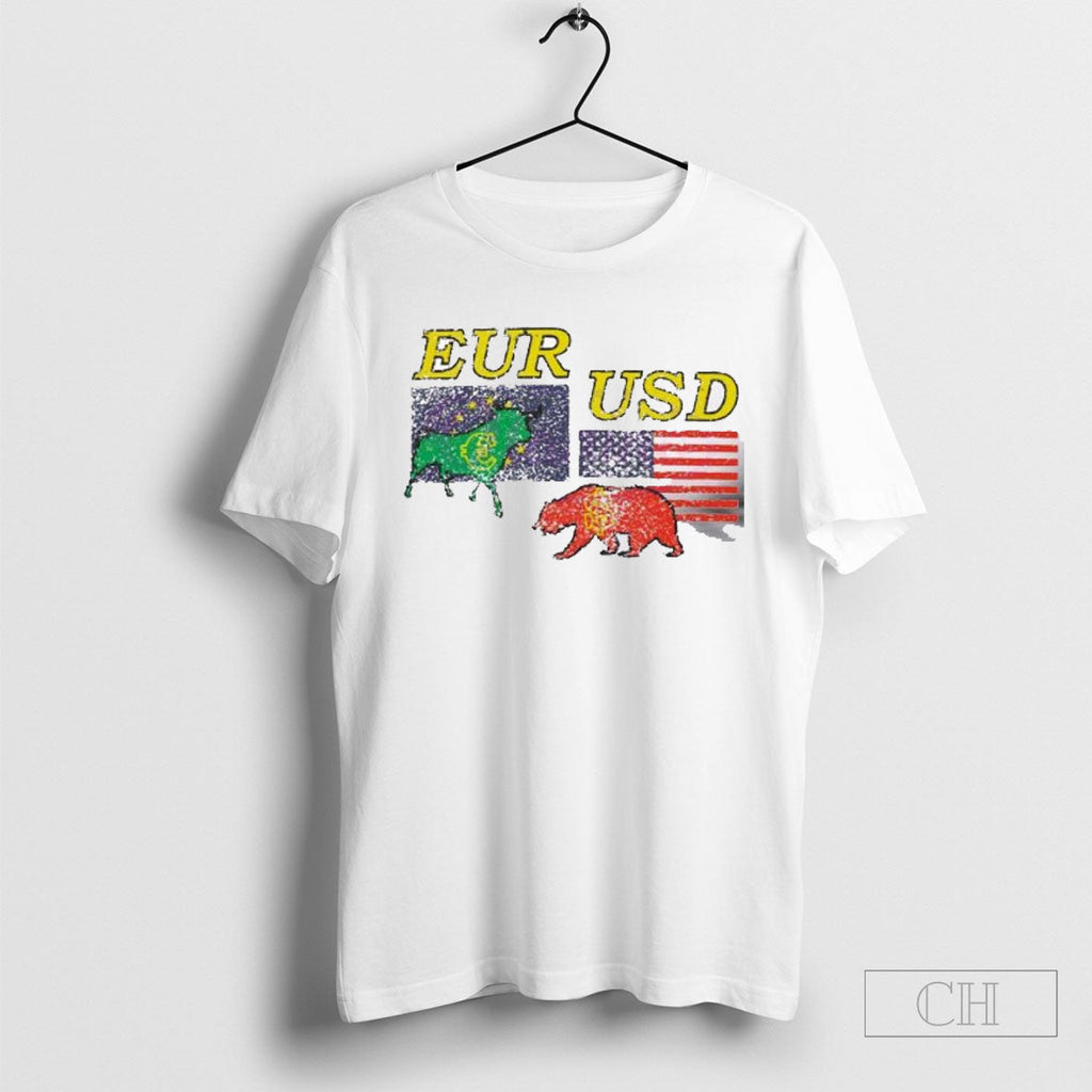 Eur Vs Usd Forex Market Battle - Adult & Kids T-Shirts, Sweatshirts & Hoodies apparel design preview 1