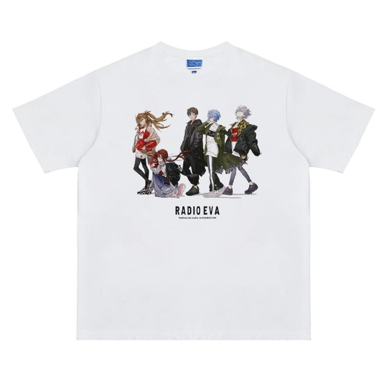 Eva "RADIO" Vintage Anime 100% Cotton Original Top - Adult & Kids T-Shirts, Sweatshirts & Hoodies apparel design preview 1