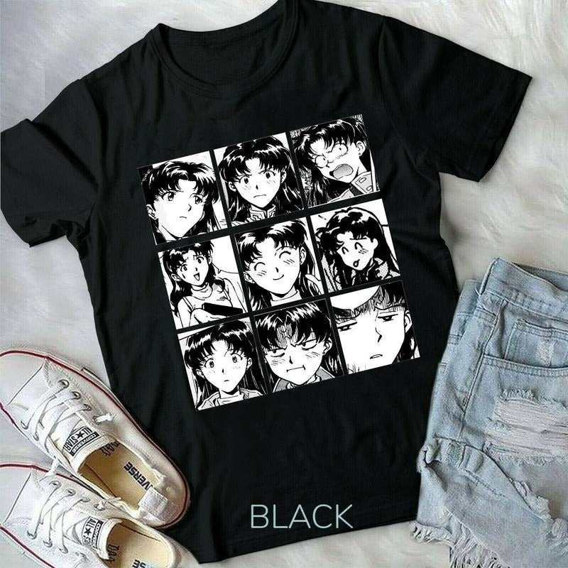 Evangelion Misato Katsuragi Neon Genesis Vaporwave - Adult & Kids T-Shirts, Sweatshirts & Hoodies apparel design preview 1