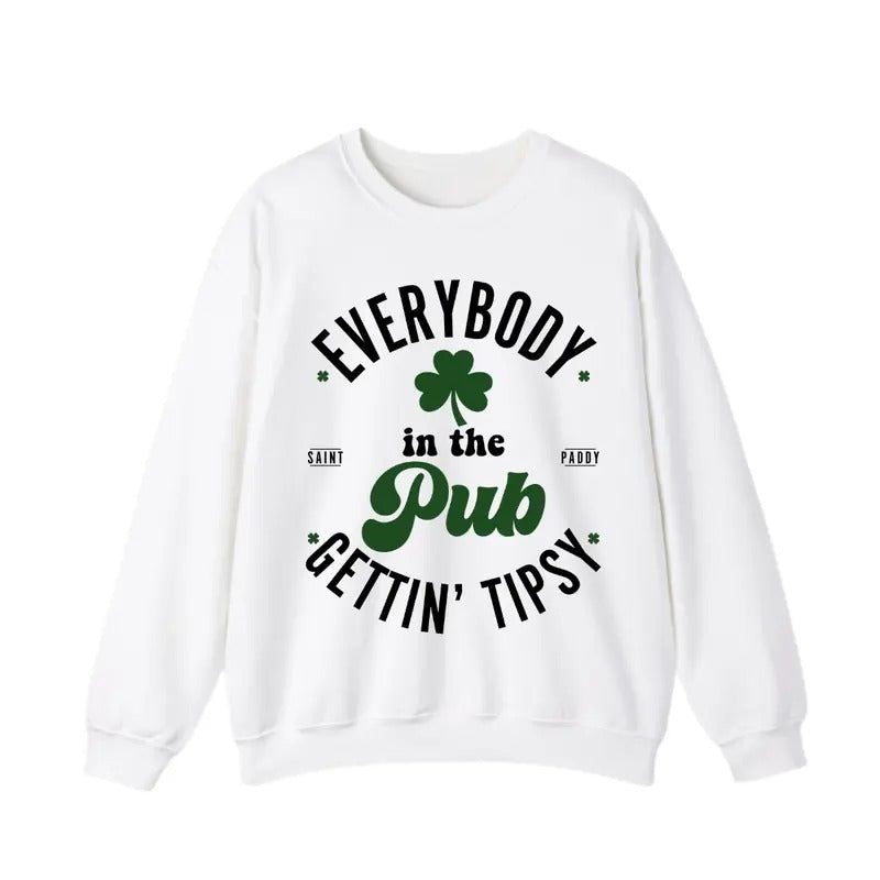 Everybody Pub Getting Tipsy St. Patrick'S Day Funny - Adult & Kids T-Shirts, Sweatshirts & Hoodies apparel design preview 1