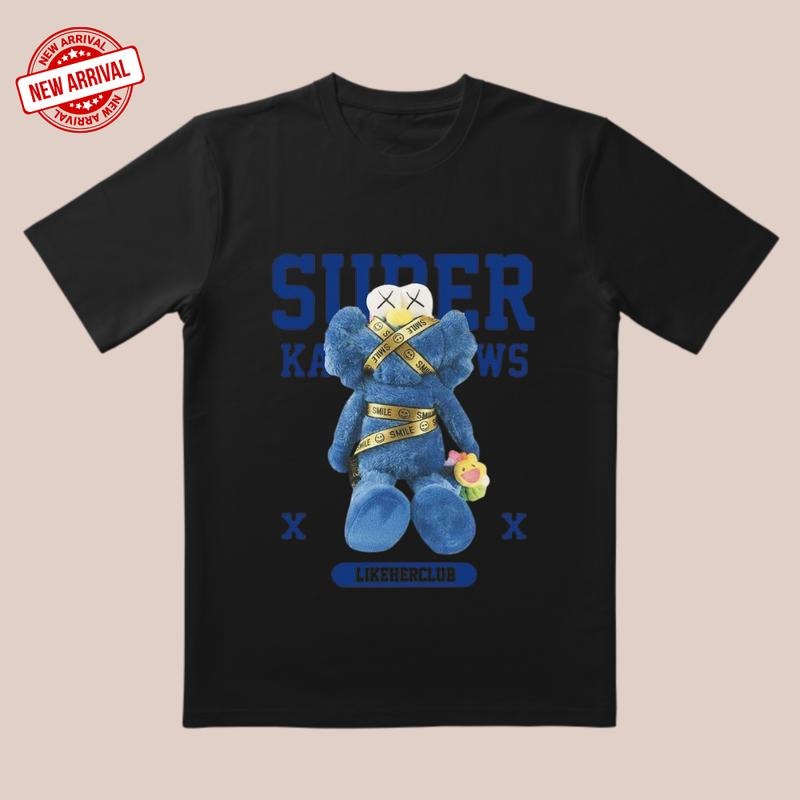 Blue Monster Printed 3D Cut Plush Texture Streetwear - Adult & Kids T-Shirts, Sweatshirts & Hoodies apparel design preview 1