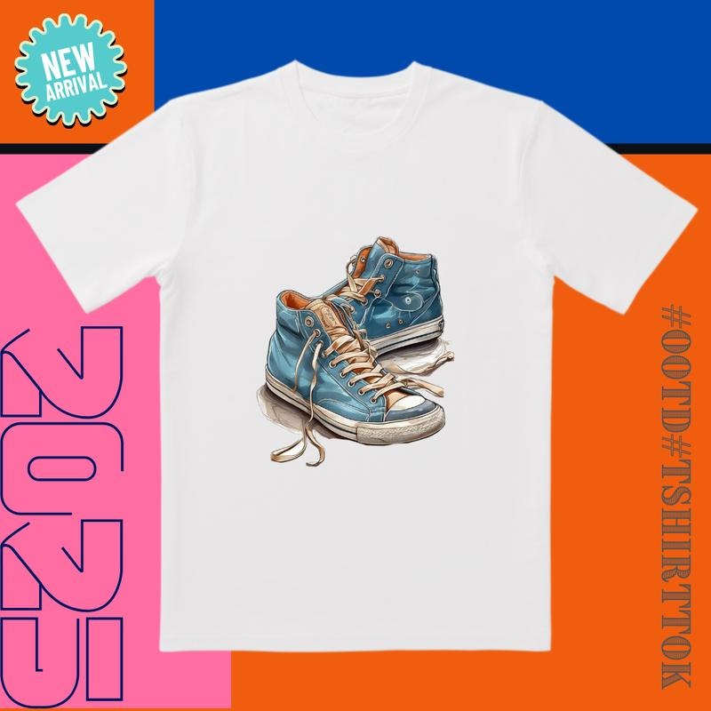 Summer 'Blue Shoe Craze' 3D Printed Cut Streetwear - Adult & Kids T-Shirts, Sweatshirts & Hoodies apparel design preview 1