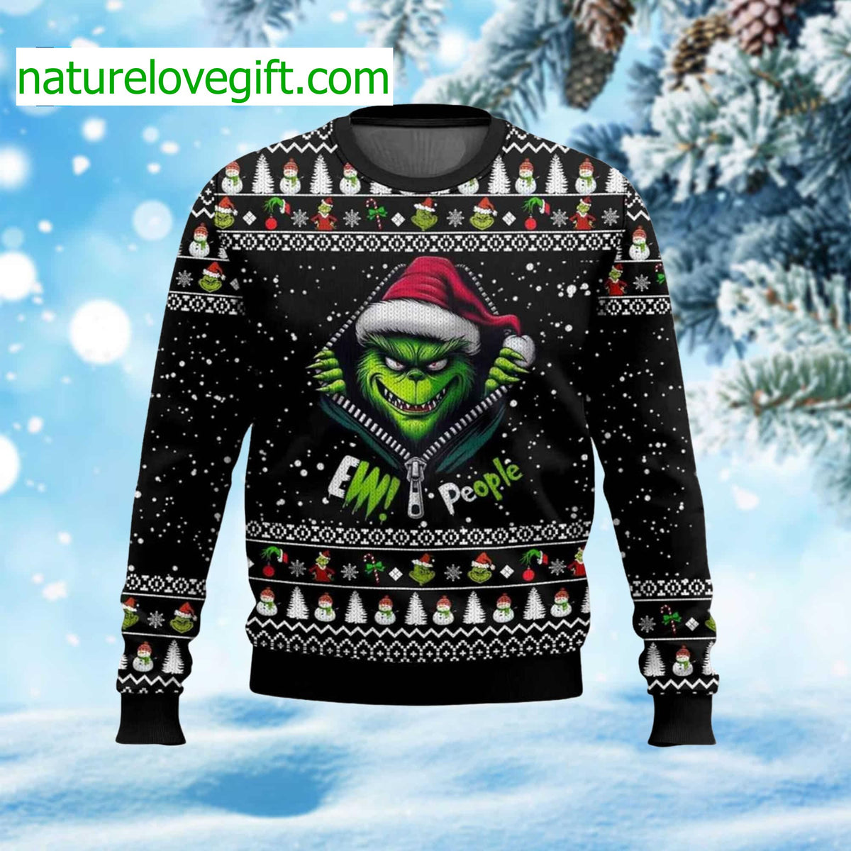 Ew People Ugly Christmas Sweater - Holiday Gift product image