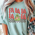FA LA CHECKERED (COMFORT COLORS CASUAL Cotton Fabric - Adult & Kids T-Shirts, Sweatshirts & Hoodies apparel design preview 1
