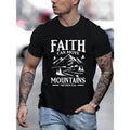 "FAITH Can Move Mountains" Cotton Short Sleeved Round - Adult & Kids T-Shirts, Sweatshirts & Hoodies apparel design preview 1