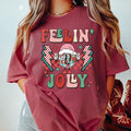 FEELIN JOLLY DISCO (COMFORT COLORS CASUAL Cotton - Adult & Kids T-Shirts, Sweatshirts & Hoodies apparel design preview 1