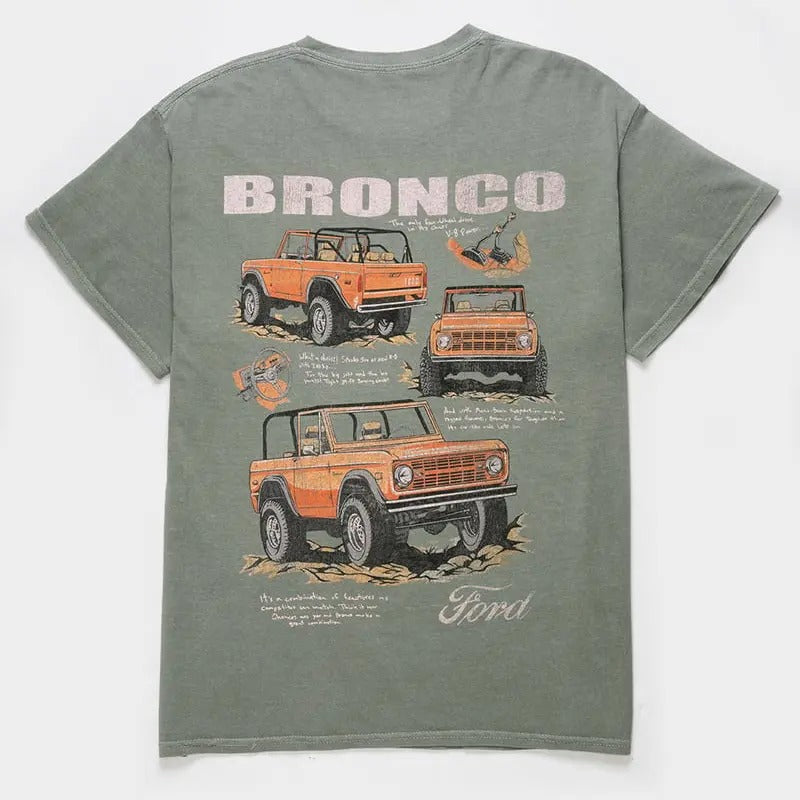 FORD BRONCO Off Road Classic Car - Adult & Kids T-Shirts, Sweatshirts & Hoodies apparel design preview 1