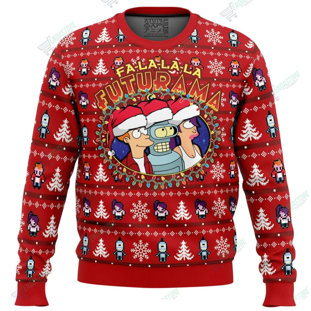 Fa-La-La-La Futurama 3D Ugly Christmas Sweater - Holiday Gift product image