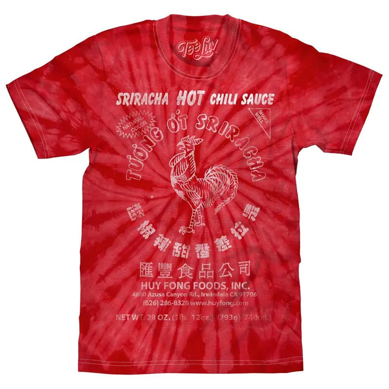 Faded Tuong Ot Sriracha Tie Dye Spider Red - Adult & Kids T-Shirts, Sweatshirts & Hoodies apparel design preview 1