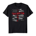 Faith Over Fear American Flag Patriotic - Adult & Kids T-Shirts, Sweatshirts & Hoodies apparel design preview 1