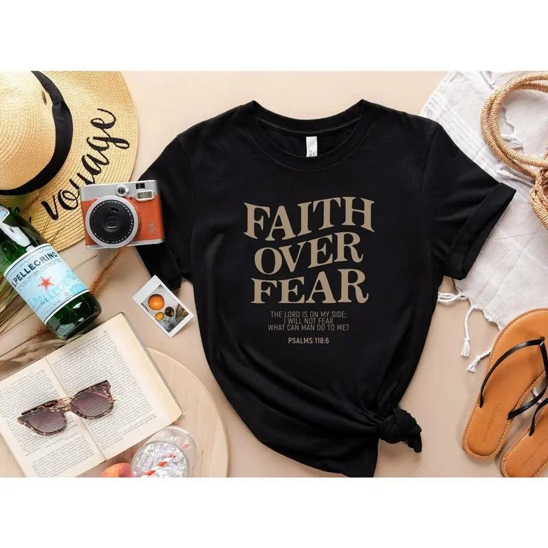 Faith Over Fear Christian Jesus Bible Verse Clothes - Adult & Kids T-Shirts, Sweatshirts & Hoodies apparel design preview 1