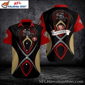 Faithful Fervor 49ers Hawaiian Bold Emblem Design - Adult & Kids T-Shirts, Sweatshirts & Hoodies apparel design preview 1