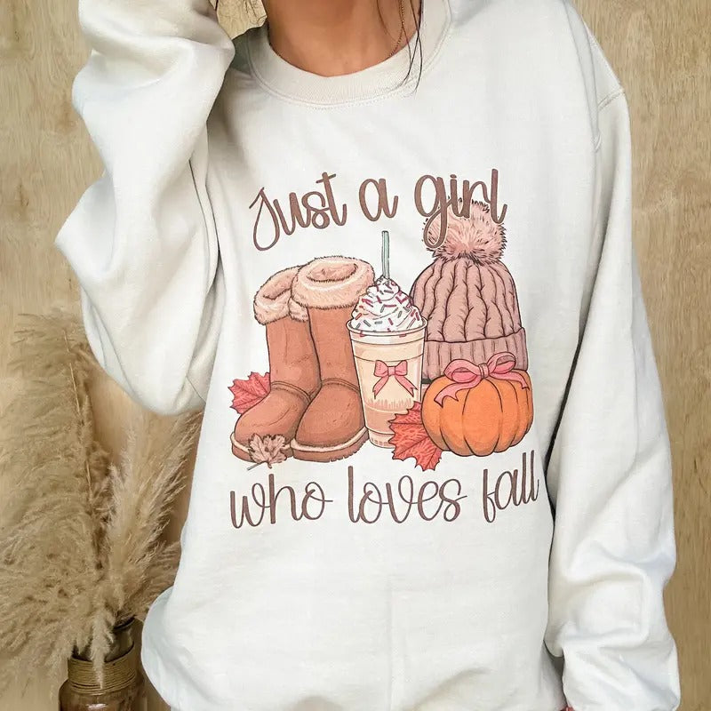 Fall Just Girl Top - Adult & Kids T-Shirts, Sweatshirts & Hoodies apparel design preview 1