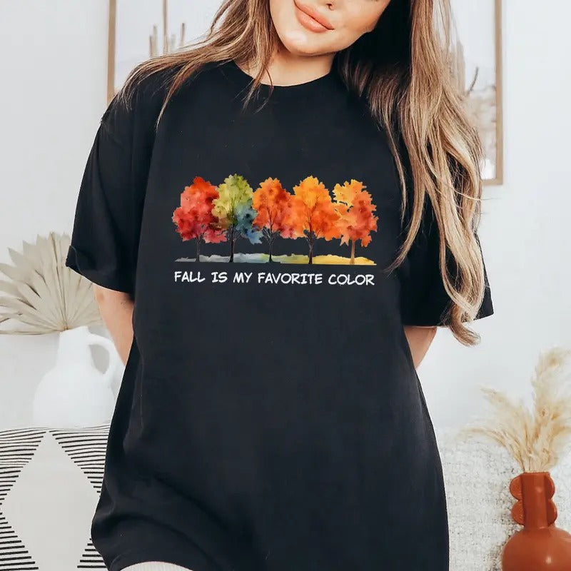 Fall Tree Comfort Colors Autumn Thanksgiving Is My - Adult & Kids T-Shirts, Sweatshirts & Hoodies apparel design preview 1