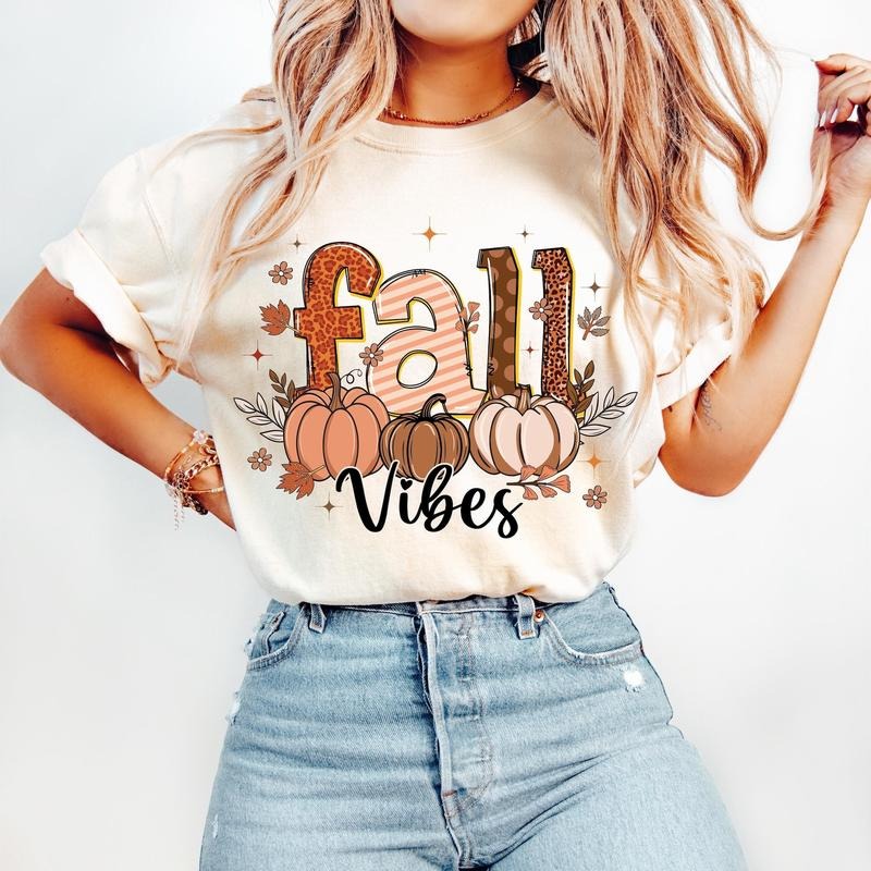 Fall Boho Floral Mama Autumn Pumpkin Retro Doodle - Adult & Kids T-Shirts, Sweatshirts & Hoodies apparel design preview 1