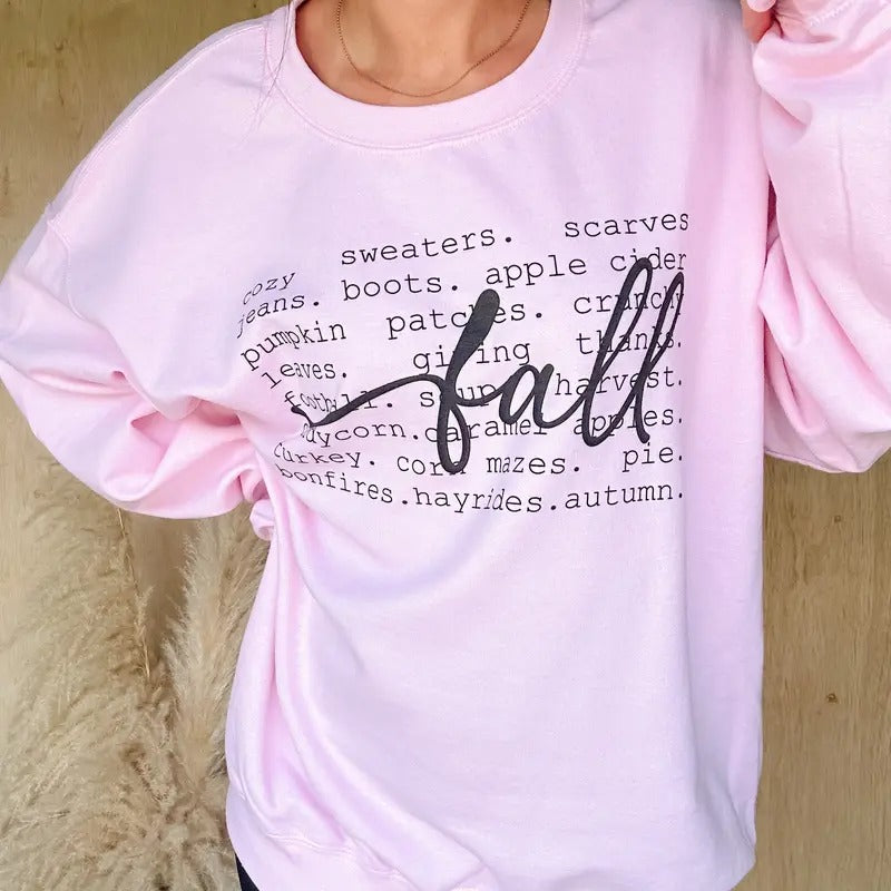 Fall Words - Adult & Kids T-Shirts, Sweatshirts & Hoodies apparel design preview 1