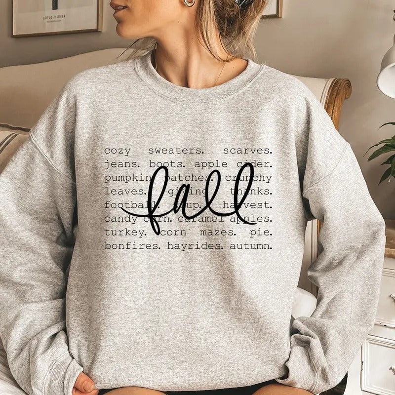 Fall Words Hello Autumn - Adult & Kids T-Shirts, Sweatshirts & Hoodies apparel design preview 1