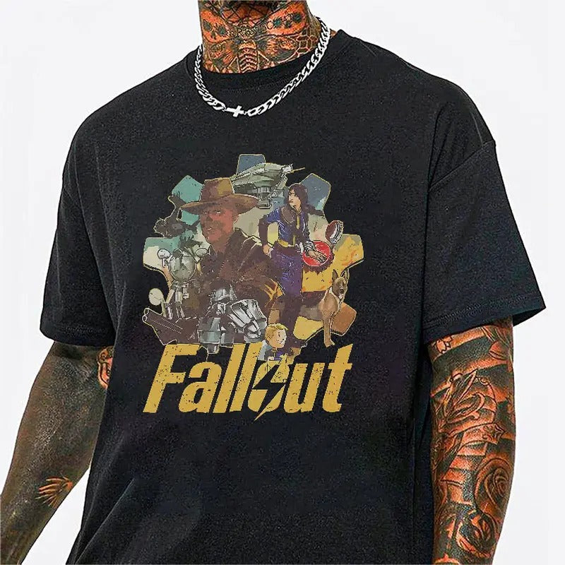 Fallout 4 TV Gaming Movies Cartoon Man - Adult & Kids T-Shirts, Sweatshirts & Hoodies apparel design preview 1