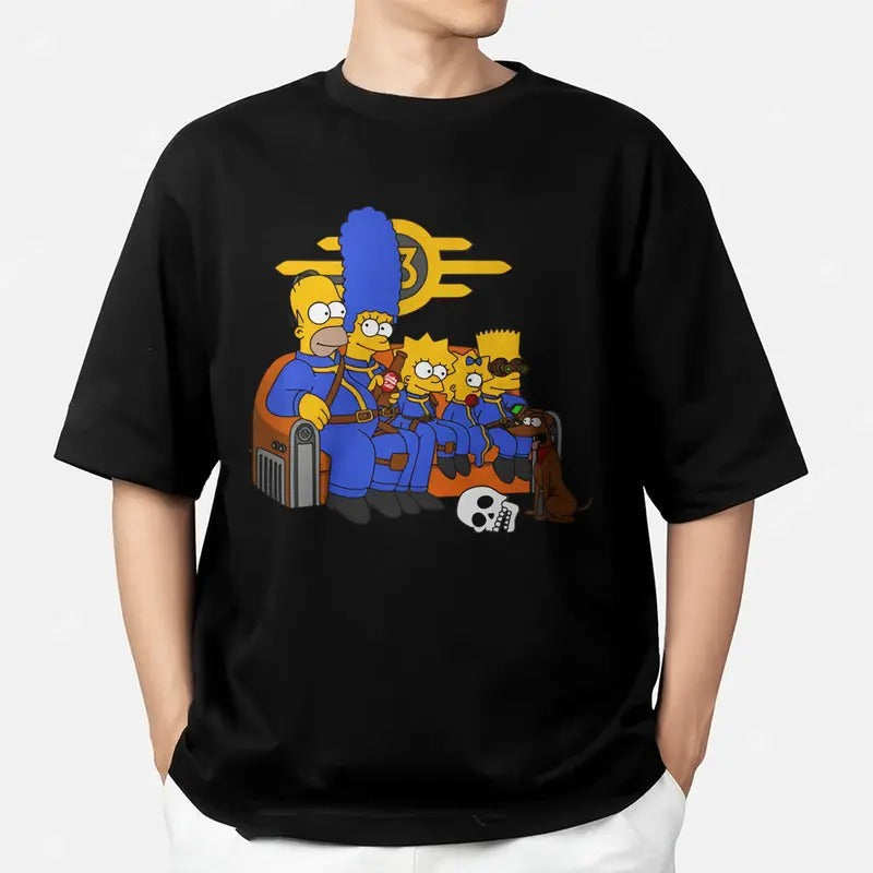 Fallout Simpson Family Gaming Movies Cartoon Man - Adult & Kids T-Shirts, Sweatshirts & Hoodies apparel design preview 1