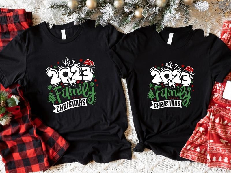 Family 2023 Matching Parents X Mas Party Cousin Crew - Adult & Kids T-Shirts, Sweatshirts & Hoodies apparel design preview 1