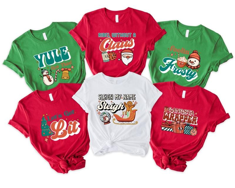 Family Matching Friends X Mas Party Group 2023 Cousin - Adult & Kids T-Shirts, Sweatshirts & Hoodies apparel design preview 1