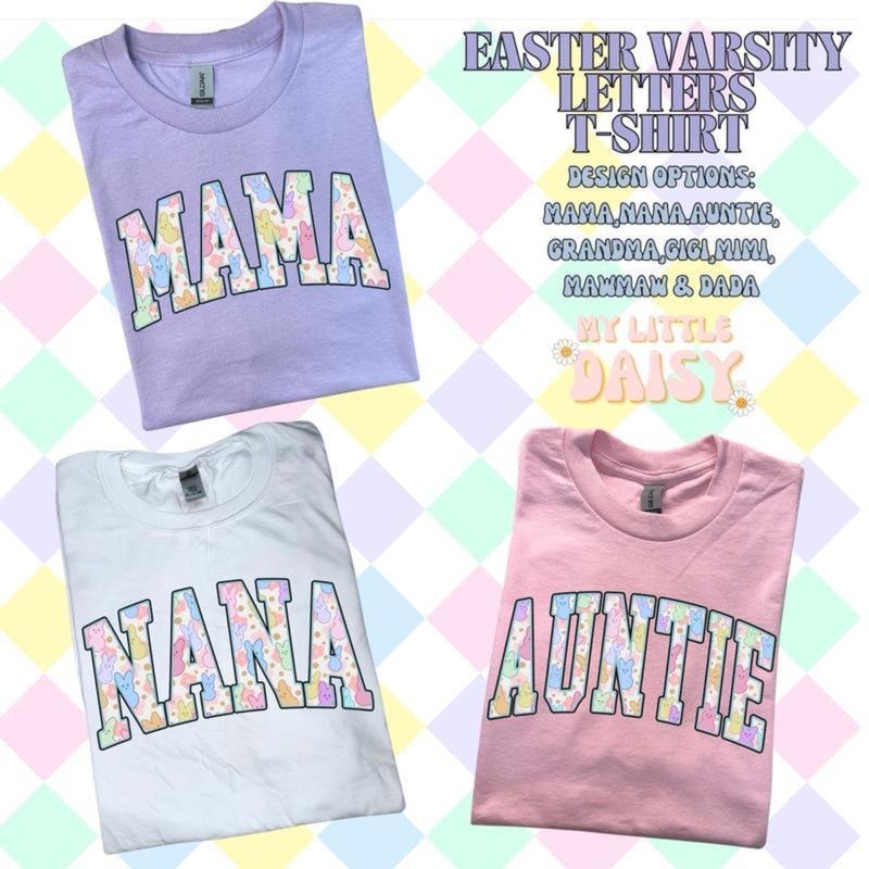 Family Easter Dad Nana Mama Mini Spring Bunny Happy - Adult & Kids T-Shirts, Sweatshirts & Hoodies apparel design preview 1