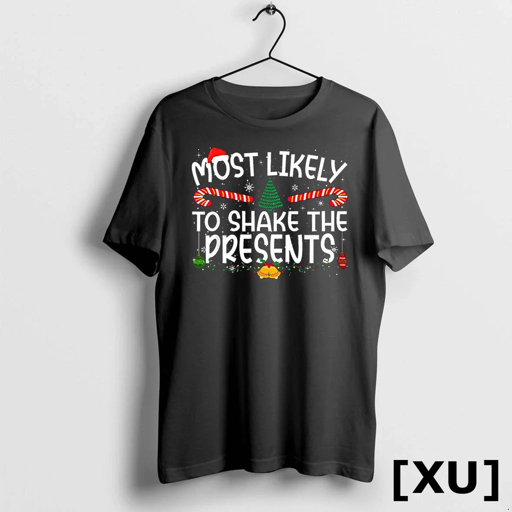 Family Matching Xmas Most Likely To Shake The - Adult & Kids T-Shirts, Sweatshirts & Hoodies apparel design preview 1