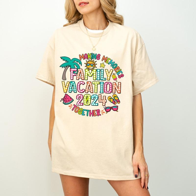 Family Vacation 2024 Summer Making Memories Together - Adult & Kids T-Shirts, Sweatshirts & Hoodies apparel design preview 1