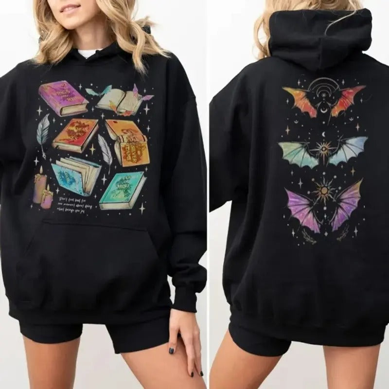 Fan Acotar Two Sided Bat Velaris Book Lover Sjm - Adult & Kids T-Shirts, Sweatshirts & Hoodies apparel design preview 1