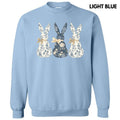 Fancy Floral Bunny Trio 'NLB' - Adult & Kids T-Shirts, Sweatshirts & Hoodies apparel design preview 1