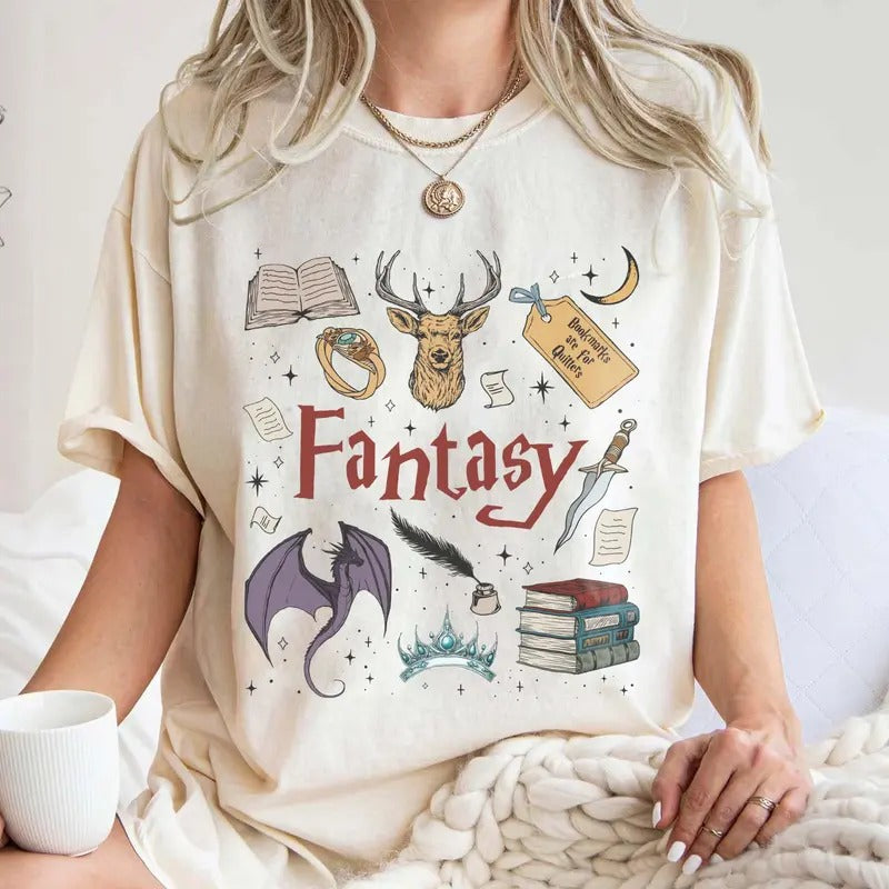 Fantasy Book Dragon Lover Wingspan Bookish Booktok - Adult & Kids T-Shirts, Sweatshirts & Hoodies apparel design preview 1