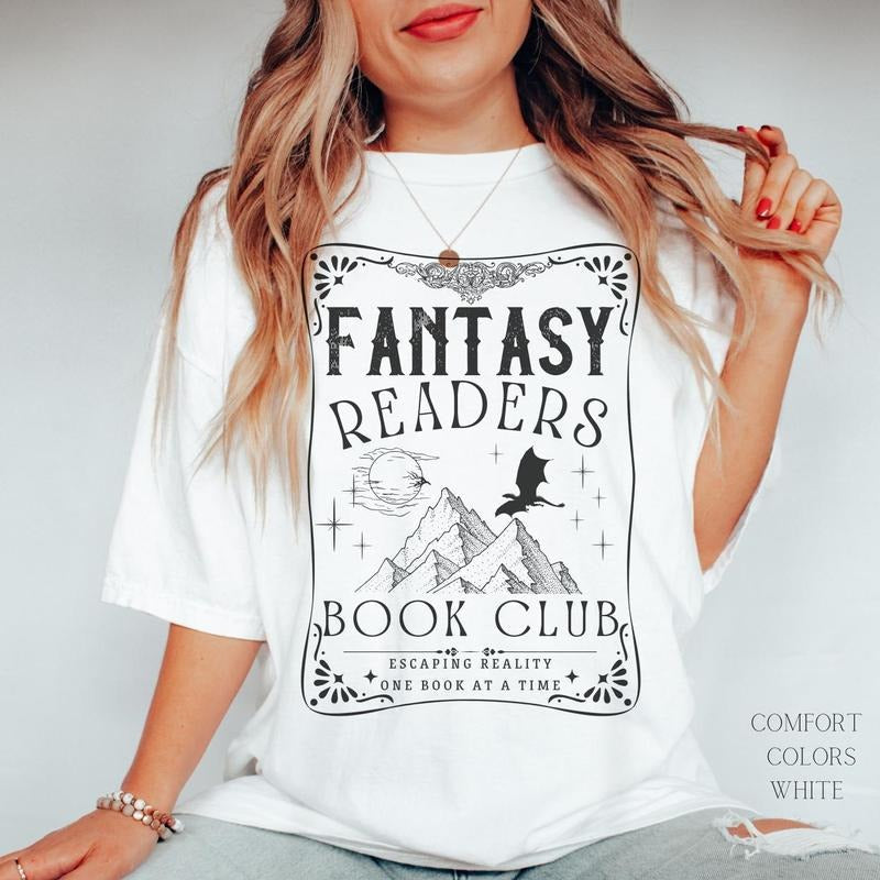Fantasy Readers Book Club Dragon Lover Reader Bookish - Adult & Kids T-Shirts, Sweatshirts & Hoodies apparel design preview 1