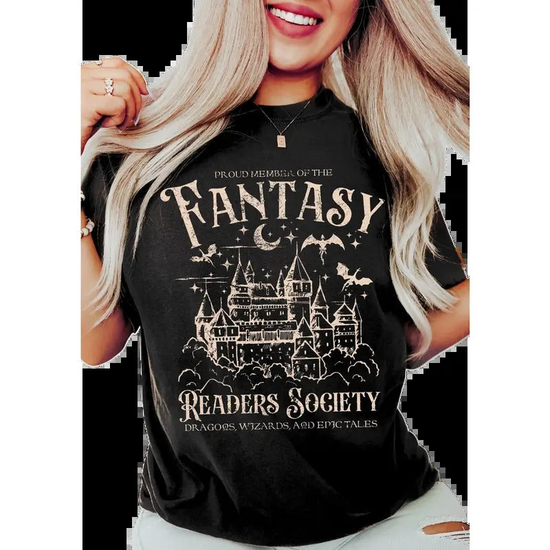 Fantasy Readers Society Throne Glass Book Dragon - Adult & Kids T-Shirts, Sweatshirts & Hoodies apparel design preview 1