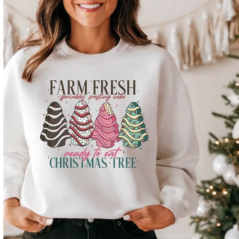 Farm Fresh Cakes Glitter Fleece - Adult & Kids T-Shirts, Sweatshirts & Hoodies apparel design preview 1