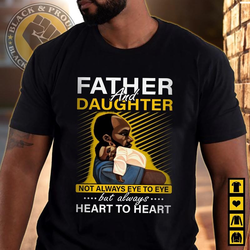 Father Daughter Black DAD Strong Man African American - Adult & Kids T-Shirts, Sweatshirts & Hoodies apparel design preview 1